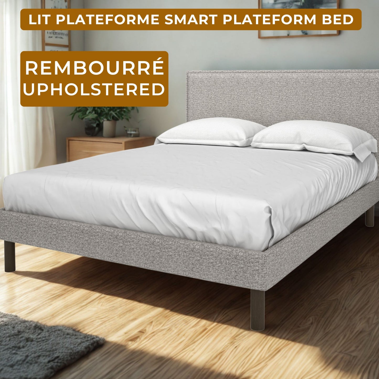 Upholstered Bundle: Bed Frame + Mattress SAVE $500