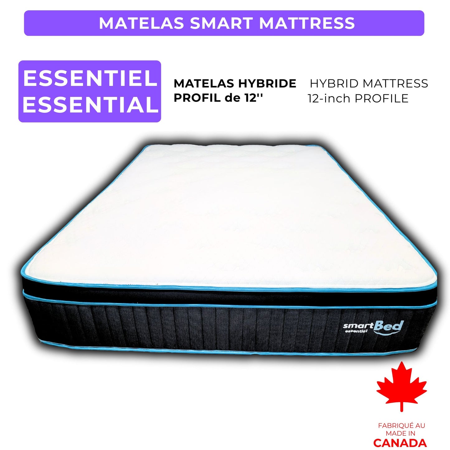 Essential Smart Mattress $400 OFF Local Product ❤️ Made in Canada